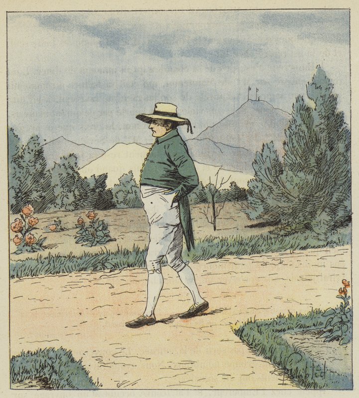 The Emperor reached the garden where he took a few turns, alone by after Louis Charles Bombled