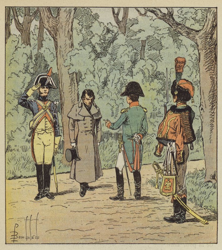 The Emperor interrogates a spy at the Elysee by after Louis Charles Bombled