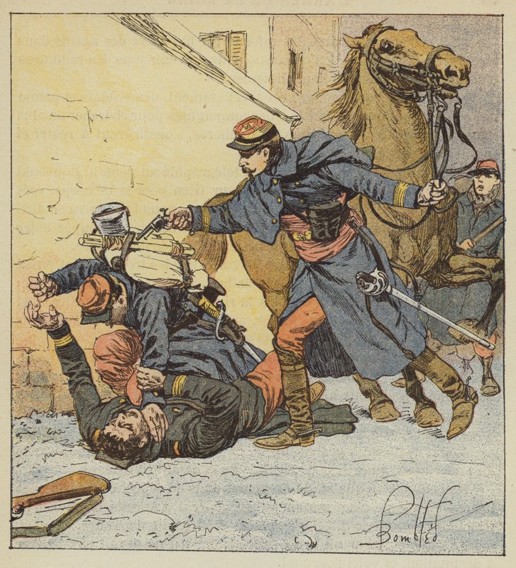 Colonel Choppin-Merey Kills an Undisciplined Soldier by after Louis Charles Bombled