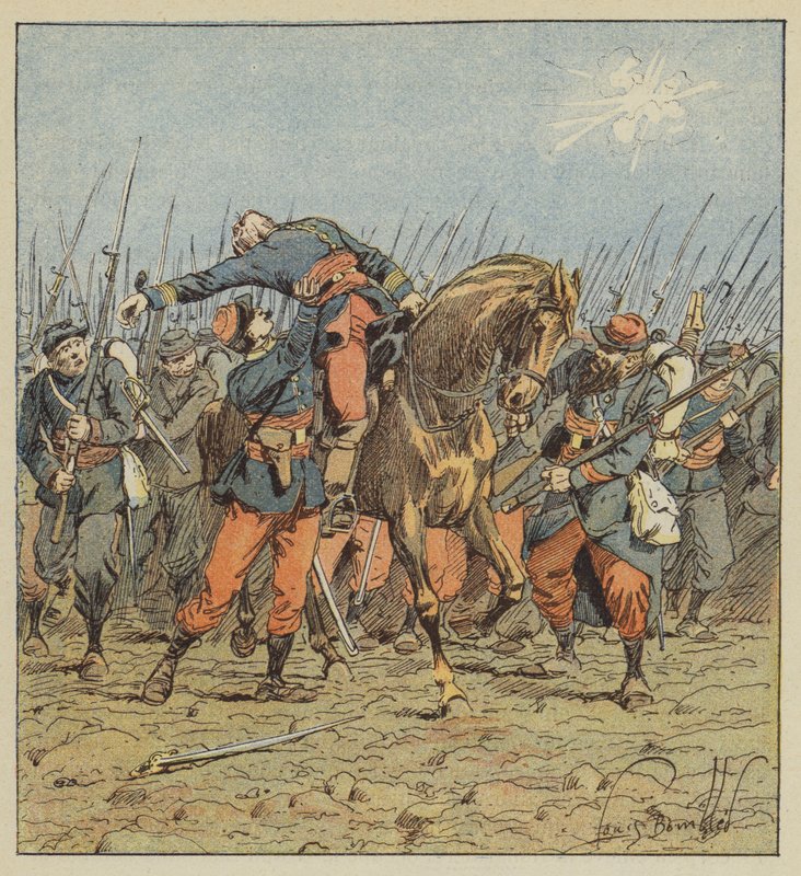 Death of Colonel de Fonlongue by after Louis Charles Bombled