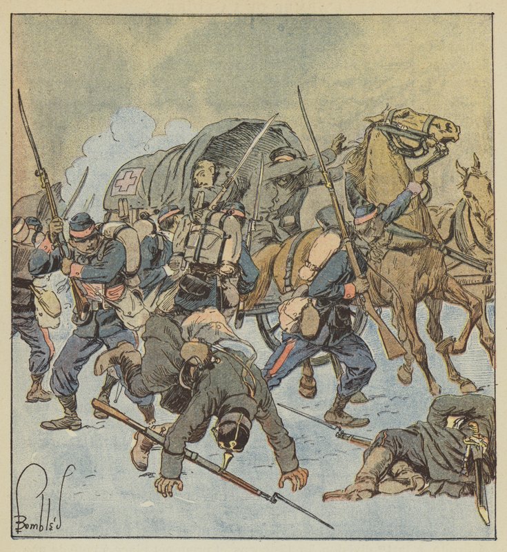 Capture of a Prussian Ambulance by a Company of the 43rd March Regiment by after Louis Charles Bombled