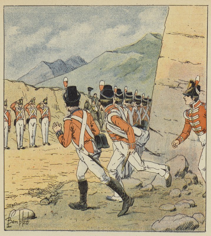 What European soldier, said the Emperor, is not moved by my approach! by after Louis Charles Bombled