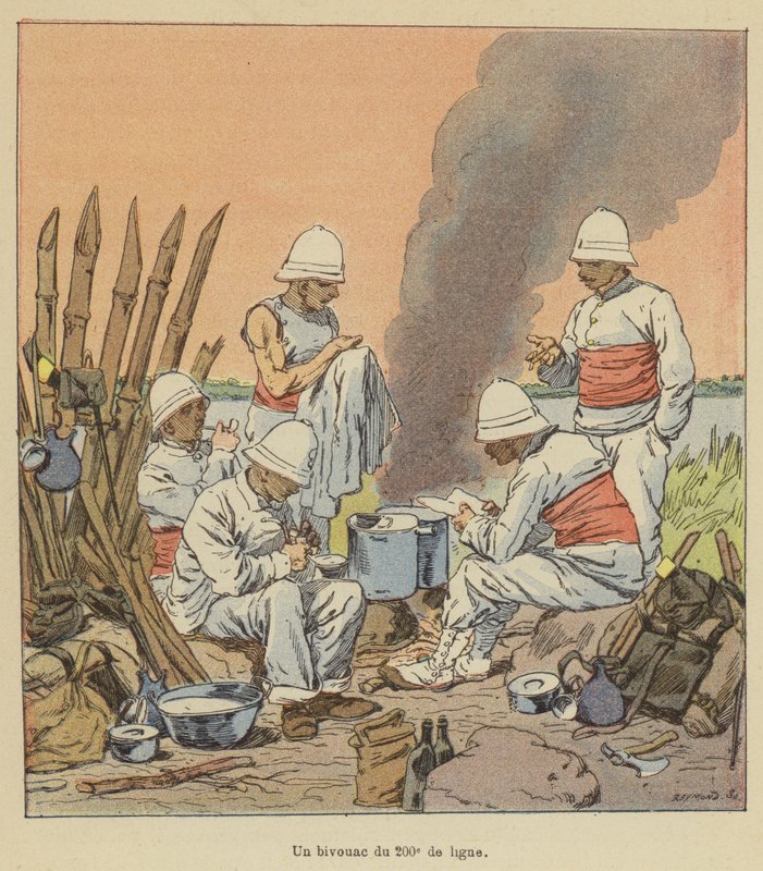 A Bivouac of the 200th Line by after Louis Charles Bombled