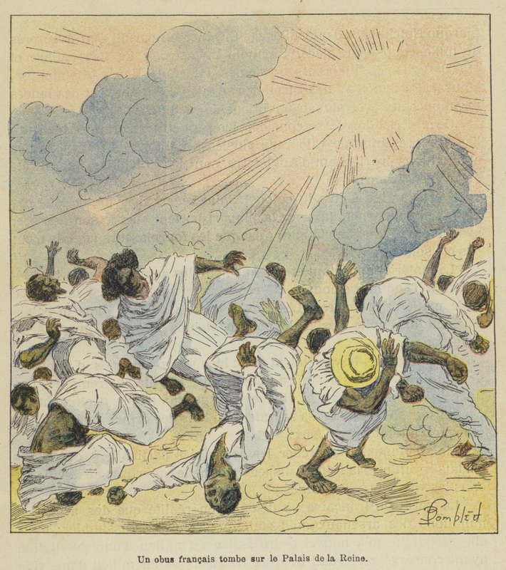 A French Shell Falls on the Queen