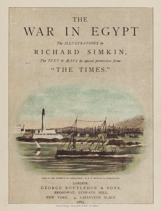 Title-page Illustration for The War in Egypt by after Richard Simkin