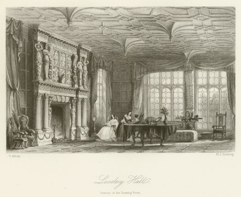 Loseley Hall, Interior of the Drawing Room by after Thomas Allom