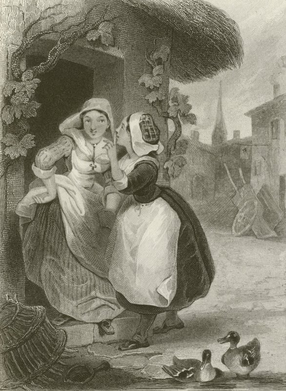 The Women and the Secret by after Tony Johannot