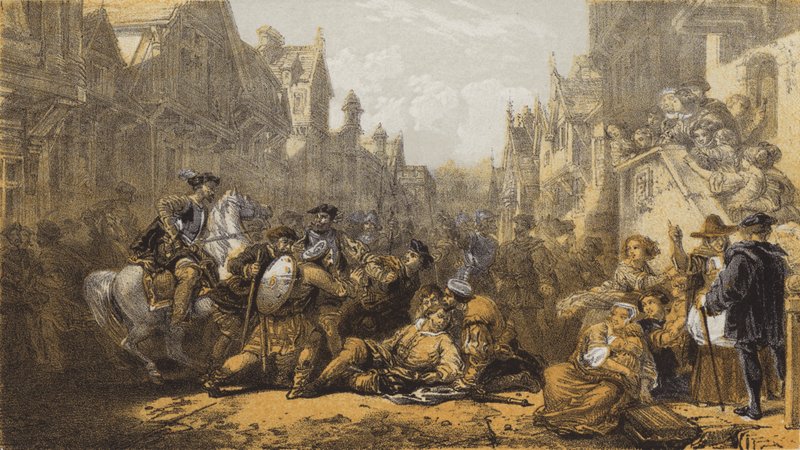 Old Linlithgow, Assassination of Regent Moray by after William Allan