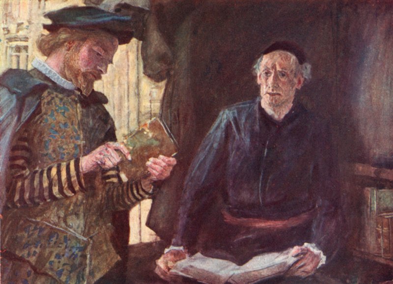 Shakespeare Buying a Book from a Bookstall in St Paul