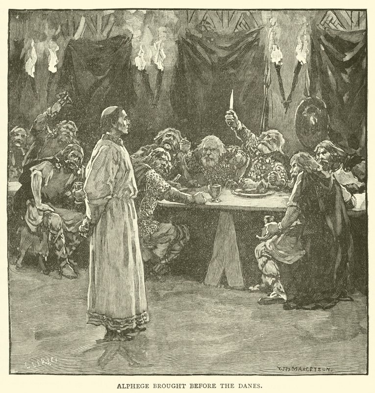 Alphege Brought Before the Danes by after William Henry Margetson