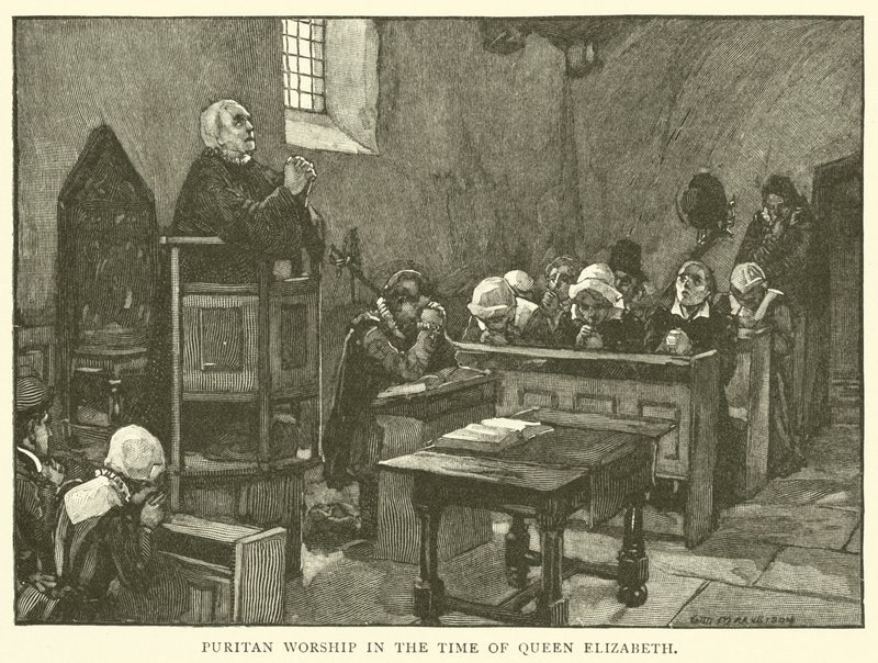 Puritan Worship in the Time of Queen Elizabeth by after William Henry Margetson