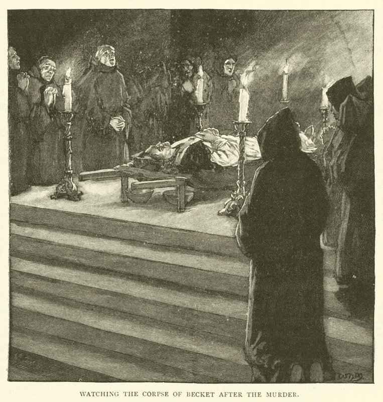 Watching the Corpse of Becket After the Murder by after William Henry Margetson