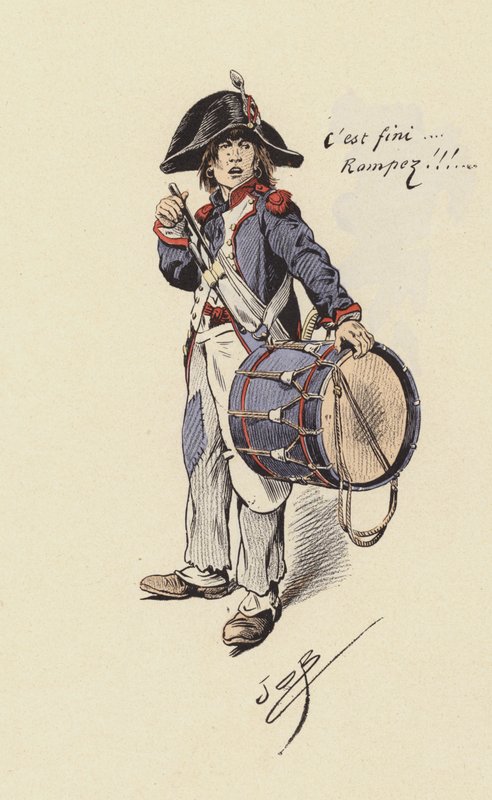 Drummer boy by pseudonym for Onfray de Breville Jacques Job