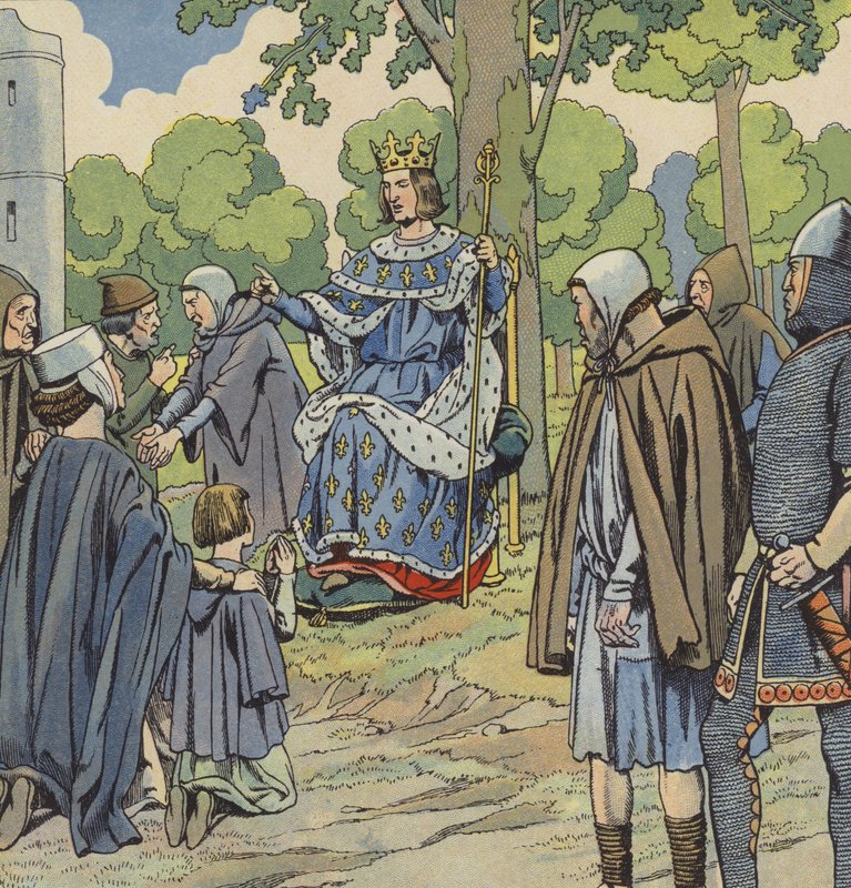 King Louis IX of France dispensing justice by pseudonym for Onfray de Breville Jacques Job