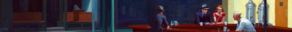 Nighthawks (Edward Hopper), Detail: Barkeeper in Weiß