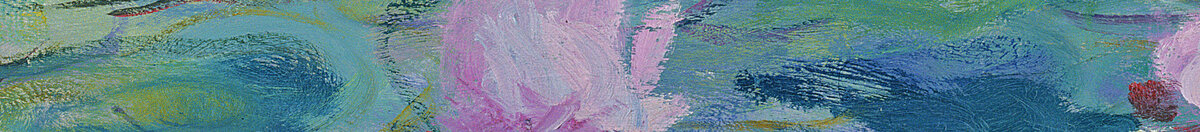 Waterlilies, 1916-19 (Claude Monet), Detail: Rosa Seerosenblüten