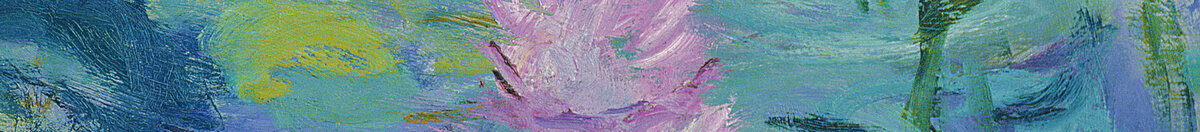 Waterlilies, 1916-19 (Claude Monet), Detail: Blüten am rechten Ufer