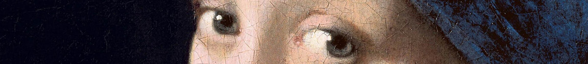 Girl with a Pearl Earring (Jan Vermeer van Delft), Detail: Blick der jungen Frau