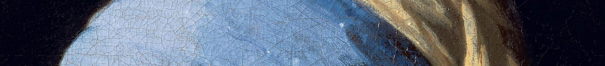 Girl with a Pearl Earring (Jan Vermeer van Delft), Detail: Blauer Turban