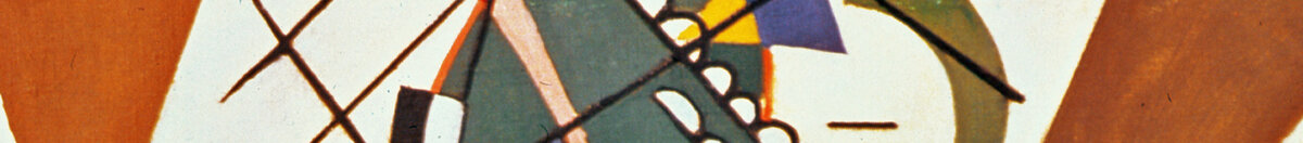 Intersecting Lines, 1923 (Wassily Kandinsky), Detail: Braunes Dreieck mit Formenfeld