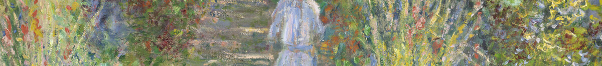 The Artist's Garden at Vétheuil, 1880 (Claude Monet), Detail: Kind auf der Gartentreppe