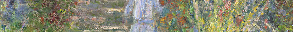 The Artist's Garden at Vétheuil, 1880 (Claude Monet), Detail: Kind auf der Gartentreppe