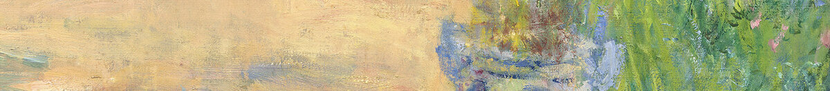 The Artist's Garden at Vétheuil, 1880 (Claude Monet), Detail: Blau-weisse Keramikvase