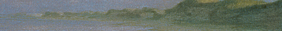 Summer Evening on the Skagen Southern Beach with Anna Ancher and Marie Krøyer (Peder Severin Krøyer), Detail: Dünen am Horizont