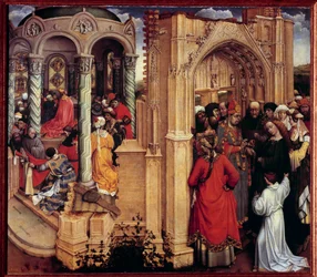 The Marriage of the Virgin by Robert Campin, called the Master of Flémalle (1375-1444), 15th century, 0.77 x 0.88 m, Madrid, Prado Museum