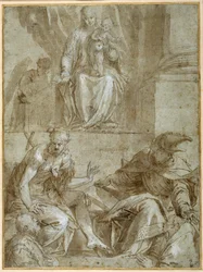 Virgin and Child Enthroned with Saints John the Baptist, c.1548