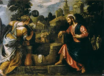 Christ and the Samaritan woman at the well, 1580. Real Monasterio de San Lorenzo de El Escorial