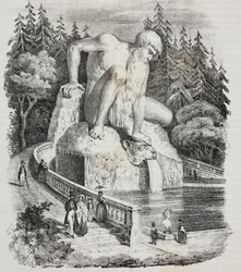 Colossus of Apennines in Park of Villa Demidoff, Vaglia, Tuscany, Italy