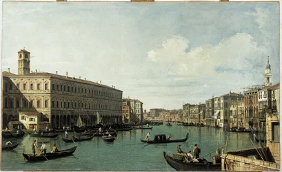 The Grand Canal, seen from the Rialto Bridge, circa 1725