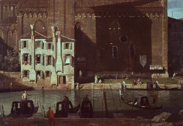 The Court of Stonemason in Campo San Vidal and Church of Santa Maria della Carita