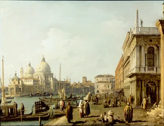 Venice: A View of Santa Maria della Salute and the Grand Canal from the Piazzetta