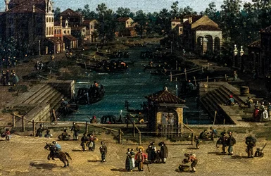 View of Mestre with the Canale delle Barche (detail)