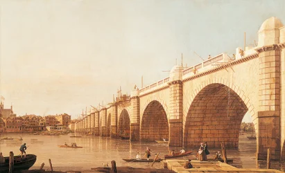 Westminster Bridge under construction