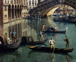 The Rialto Bridge in Venice (detail)