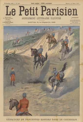 French Cavalry Practicing Rapid Steep Descents on Horseback
