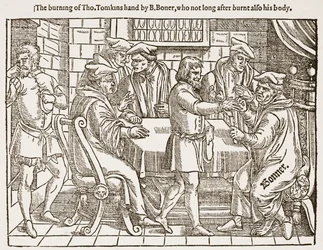 The burning of Tho. Tomkins