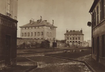 The Italy Barrier in 1866, with the Pavilions of Ledoux