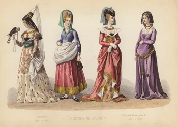 Fashion in France: Charles VI 1395 to 1422; Charles VII and Louis XI 1422 to 1483