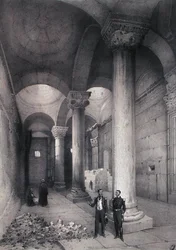 Interior of the Golden Gate in Jerusalem (illustration from 