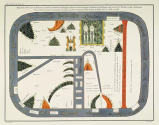 Map of the World, from a Manuscript of a Commentary on the Apocalypse, Written c.787 and Copied c.1109 in the Monastery of Silos, Burgos, Spain