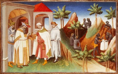 King of Lar Buying Pearls, Miniature from 