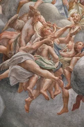 Angels playing musical instruments (detail)