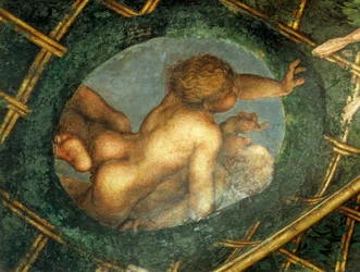 Ovate with Cherubs, Detail of Decoration from St. Paul