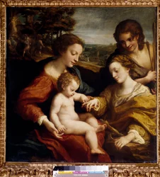 The Mystical Marriage of Saint Catherine of Alexandria with Saint Sebastian