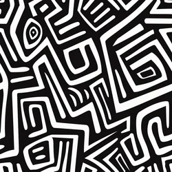 White stripes painting from Salvadoran culture