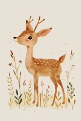 Minimalist deer animal decoration for babies boho kids